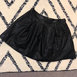 Faux Leather Black Mini Skirt, Forever 21 - M